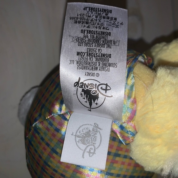 RARE NWOT Disney Lilo and Stitch 10” Plush Easter Bunny Rabbit Costume Yellow - Picture 12 of 14